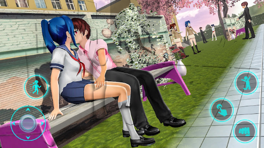 动漫高中约会模拟器游戏中文版（Anime High School Dating Sim）  v1.1截图